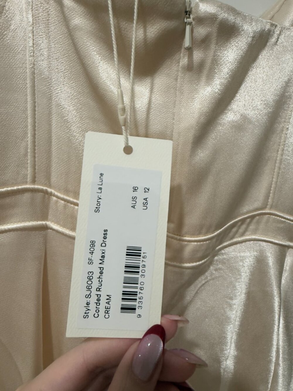 Shona Joy Ivory Maxi Slip Dress with Sweetheart Bust - Picture 5 of 5